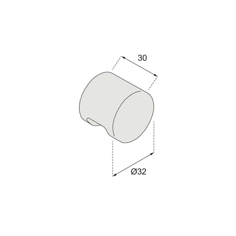 CLEM - Bouton à encoche  MK 79 nylon 6.6 blanc NORMBAU ALLEGION