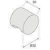 CLEM - Bouton à encoche  MK 79 nylon 6.6 blanc NORMBAU ALLEGION