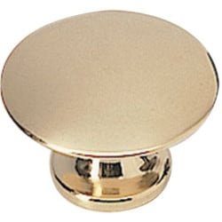 Bouton lentille laiton poli