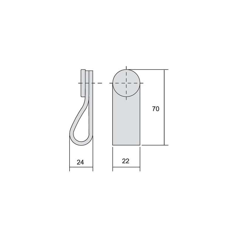 Bouton flexa 0404 cuir marron VIEFE