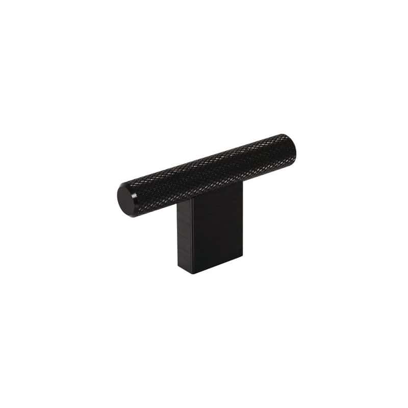 Bouton GRAF forme T aluminium anodisé noir VIEFE