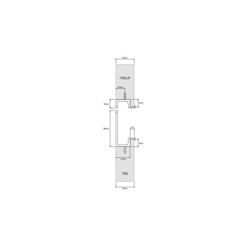 POIGNEE PROFIL 768 ALUMINIUM