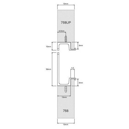 POIGNEE PROFIL 768 ALUMINIUM