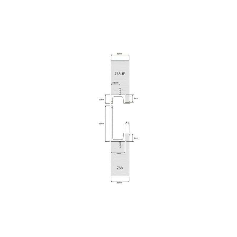 Poignée profil 768 UP aluminium HERRAJES