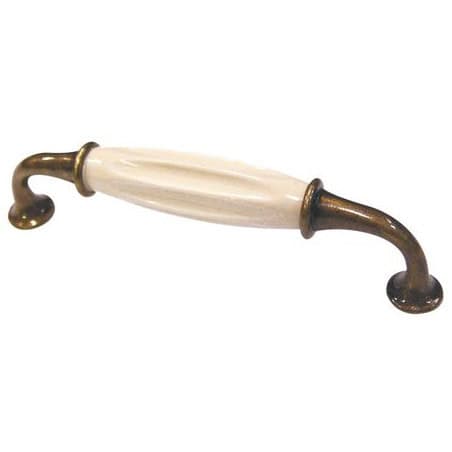 Poignée COUNTRY zamak / porcelaine laiton crème METAKOR MO.3700.68