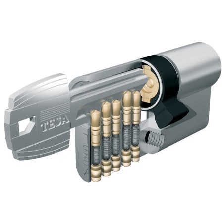 Cylindre te.5 numéro stock 56698a  Nickelé - TESA SECURITE FRANCE
