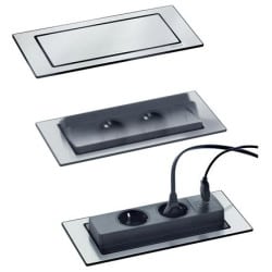 CLEM - Bloc-prises rotative blackflip EVOLINE