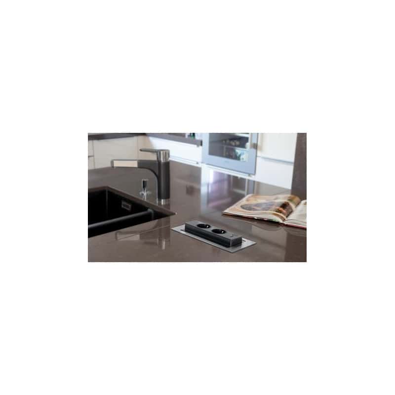 CLEM - Bloc-prises rotative blackflip EVOLINE