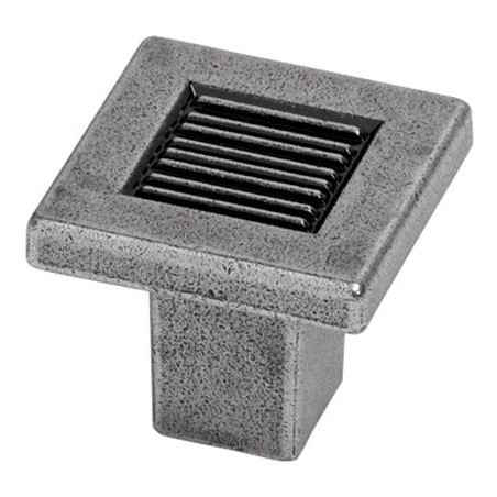 Bouton  STOCKHOLM carré zamak argent vieilli METAKOR 11.3794.68