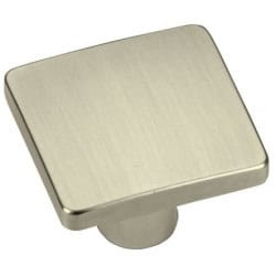 Bouton Carrea zamak nickelé brossé ESTAMP
