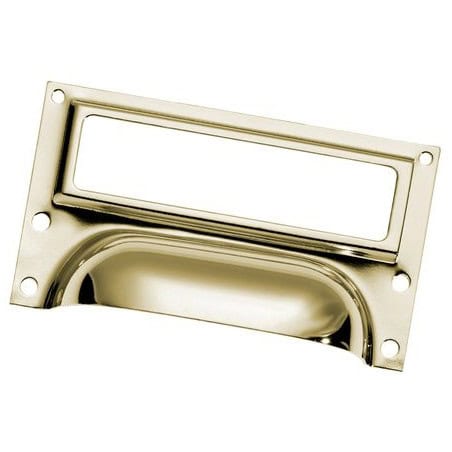 Poignée coquille porte-étiquette acier bronze 3831/3E.VERN