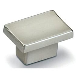 Bouton Block rectangulaire zamak nickelé brossé  ESTAMP