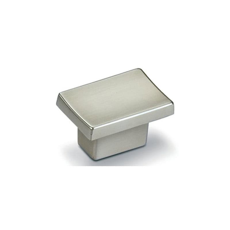 Bouton Block rectangulaire zamak nickelé brossé  ESTAMP