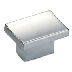 Bouton Block rectangulaire chromé mat zamak ESTAMP