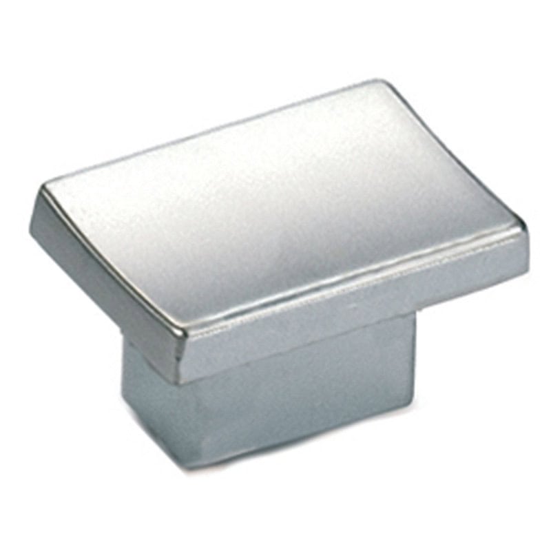 Bouton Block rectangulaire chromé mat zamak ESTAMP