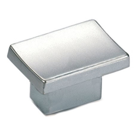 Bouton Block rectangulaire chromé mat zamak ESTAMP 8080800