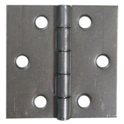 Charnière double feuille acier décapé carrée