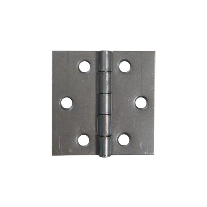 Charnière double feuille acier décapé carrée