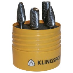 Coffret de 4 fraises limes Ø 9,6 mm KLINGSPOR 328122