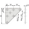 PLATINE TRIANGULAIRE TARAUDEE M8X125