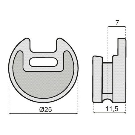 BOITIER EXCENTRIQUE DIAMETRE 25 MM