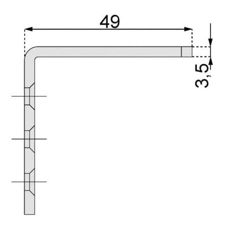 EQUERRE DE LIT 240 BRUT