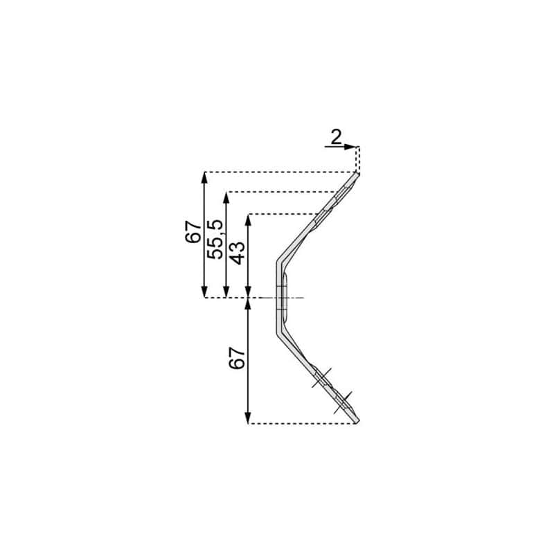 FERRURE DE TABLE 251 ZINGUE