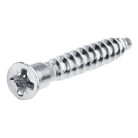 Vis d'assemblage tête pozidriv percée acier zingué blanc 50 mm