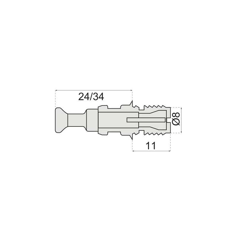 GOUJON RAPIDE FIX DIAMETRE 8 MM PERMO