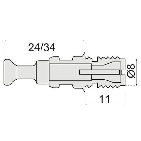 GOUJON RAPIDE FIX DIAMETRE 8 MM PERMO