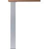 Pied de table - 705 mm carré 80 réglable Nickelé brossé CAMAR 649.70.ST.01.CN