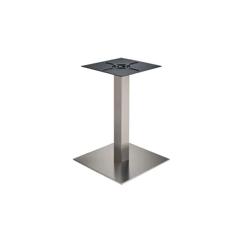 Pied snack - 730 mm carré 80 Nickelé satiné MANART