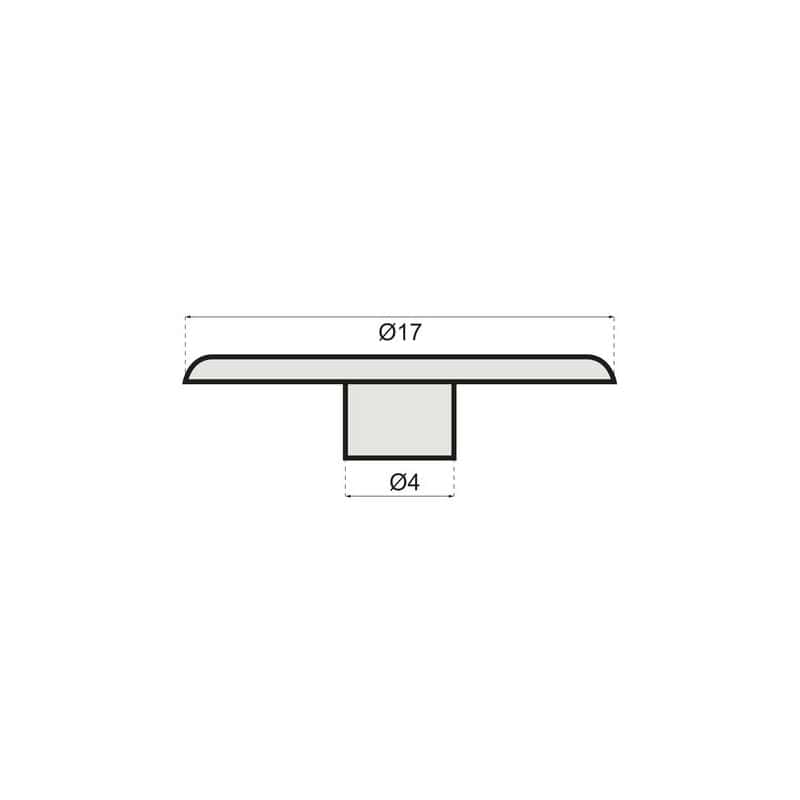 Cache pour boîtier excentrique diamètre 15 mm blanc PERMO