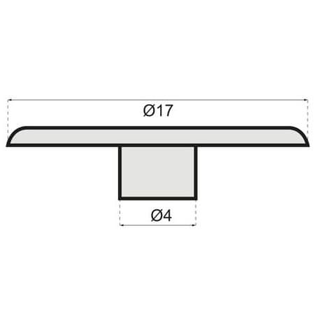 Cache pour boîtier excentrique diamètre 15 mm blanc PERMO