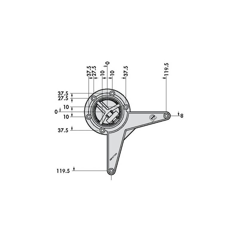 Pied snack- 1 100 mm diamètre 60 CAMAR