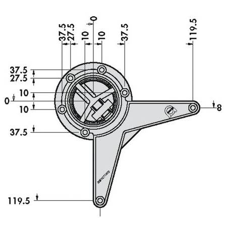 Pied snack- 1 100 mm diamètre 60 CAMAR