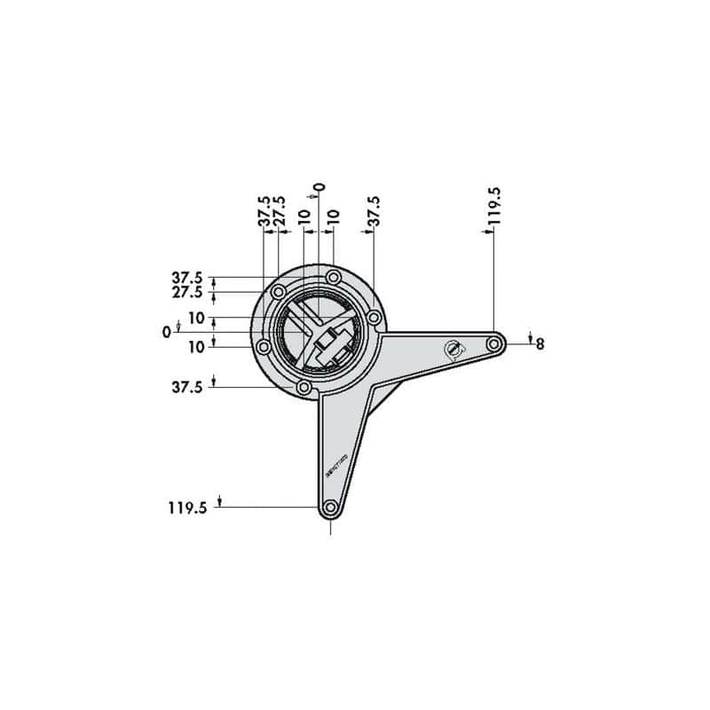 Pied snack- 1 100 mm diamètre 60 CAMAR