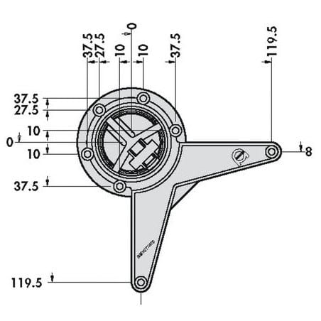 Pied snack- 1 100 mm diamètre 60 CAMAR