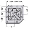 CLEM - Pied de table - 870 mm carré 80 réglable CAMAR