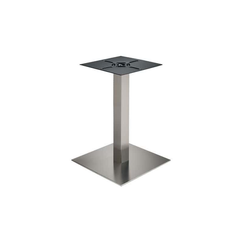 Pied snack - 1 100 mm carré 80 Nickelé satiné MANART