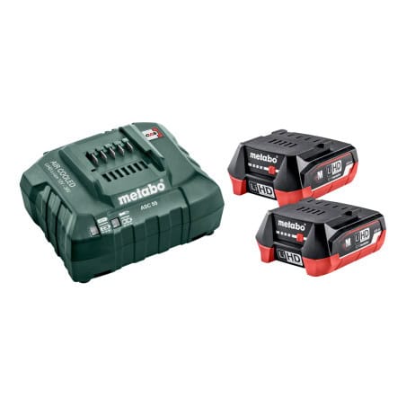 Pack 2 batteries 12 V 4 Ah LiHD + chargeur ASC 55 METABO 685301000