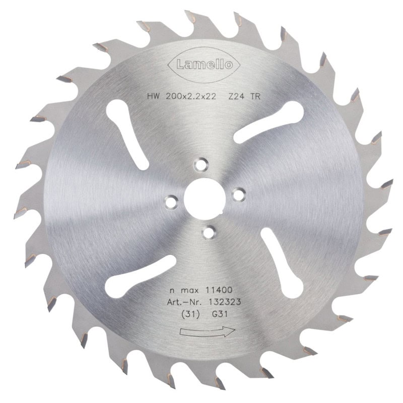 Lame carbure Ø 200 mm 24 dents - bois clouté - pour tronçonneuse Tanga S2 LAMELLO 01132323