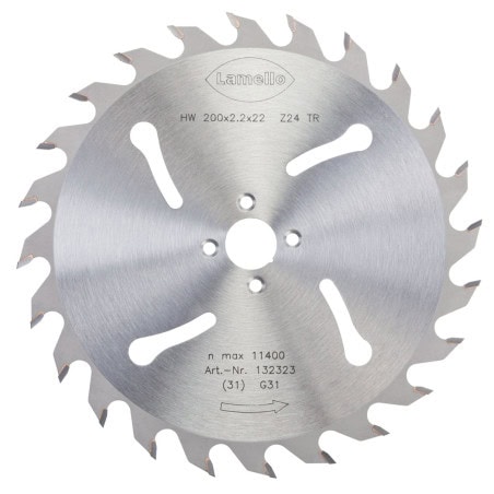 Lame carbure Ø 200 mm 24 dents - bois clouté - pour tronçonneuse Tanga S2 LAMELLO 01132323