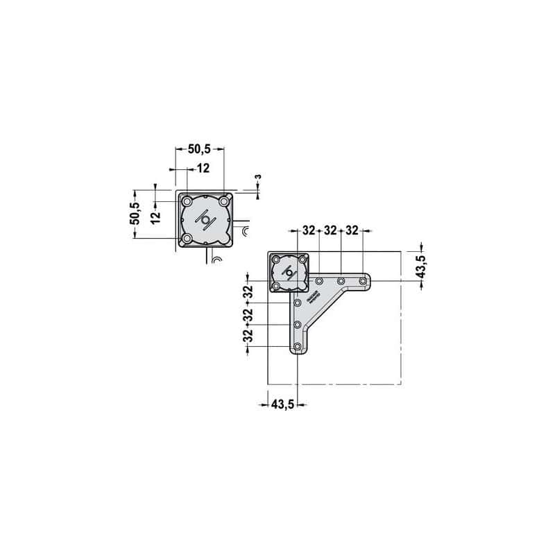 Pied de table - 705 mm carré 60 CAMAR