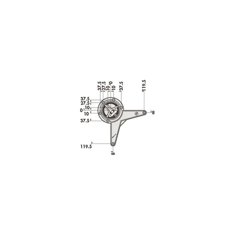 CLEM - Pied snack - 1 100 mm diamètre 80 CAMAR