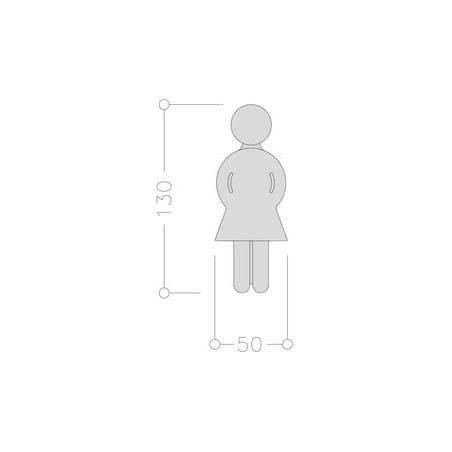 Ideogramme adhésif femme Gris Manhattan 67 NORMBAU ALLEGION 0510010019