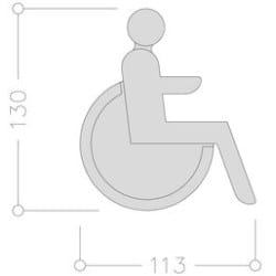 Ideogramme adhésif  Handicapé NORMBAU ALLEGION