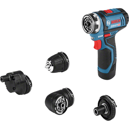 Pack 5 outils 12V GSR FC + GOP + GHO + GWS + GST + 3 batteries + chargeur BOSCH 0615A0017D