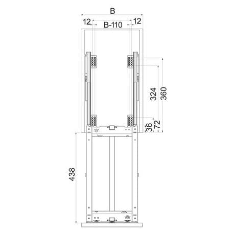 CLEM - Armoire coulissante DISPENSA junior III KESSEBOHMER