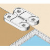 Patte d'assemblage systemtac à angle variable - Largeur 44 mm - PRUNIER